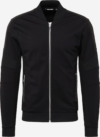 ANTONY MORATO Zip-Up Hoodie in Black: front