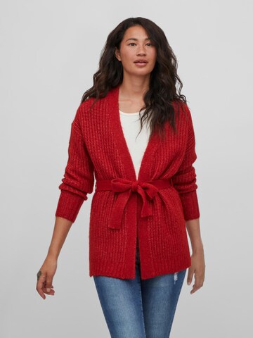 VILA Knit cardigan 'FELO' in Red: front