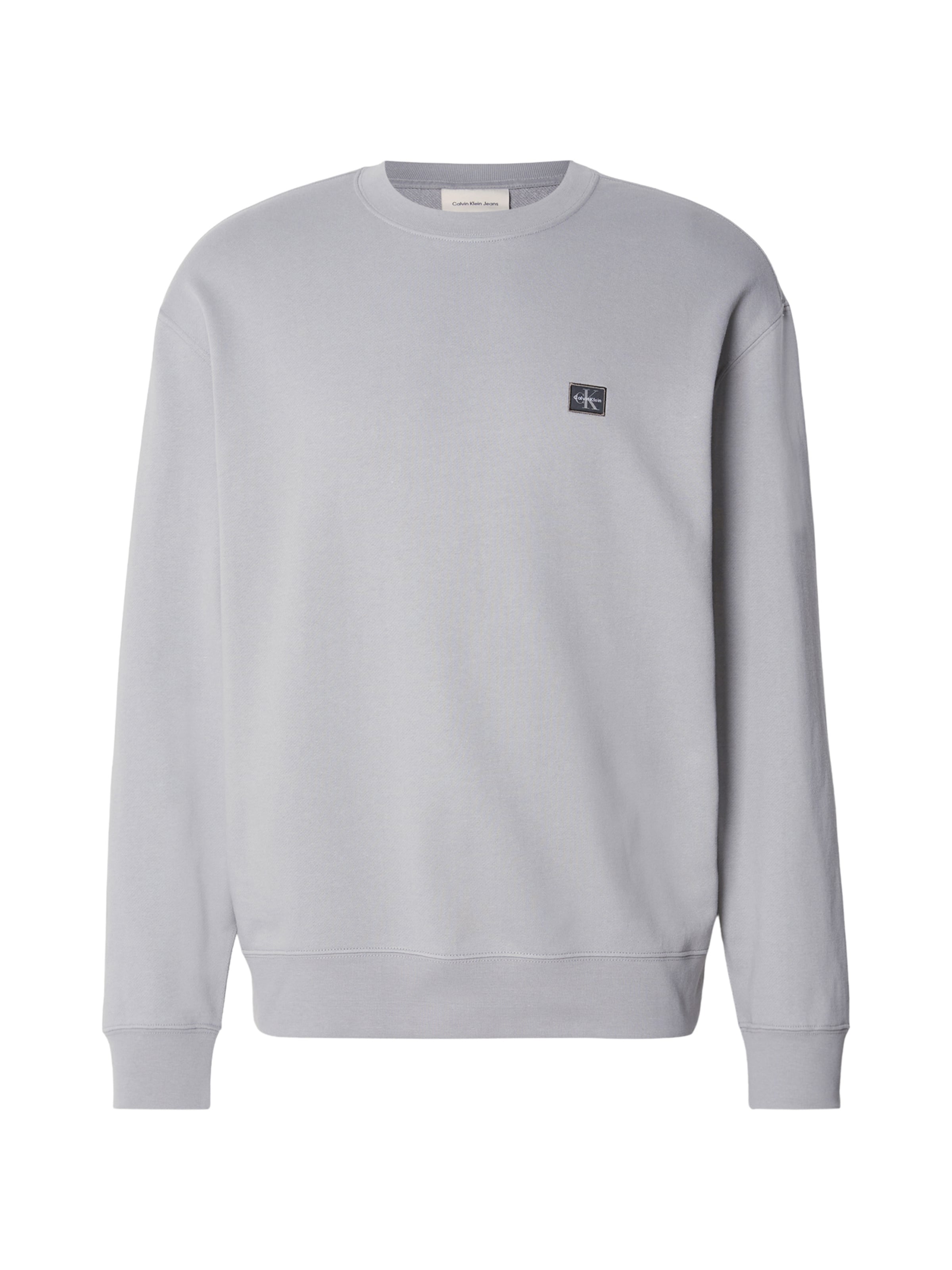 Calvin Klein Jeans Sweatshirt in Grey: front