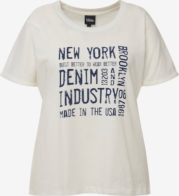 T-shirt Ulla Popken en blanc : devant