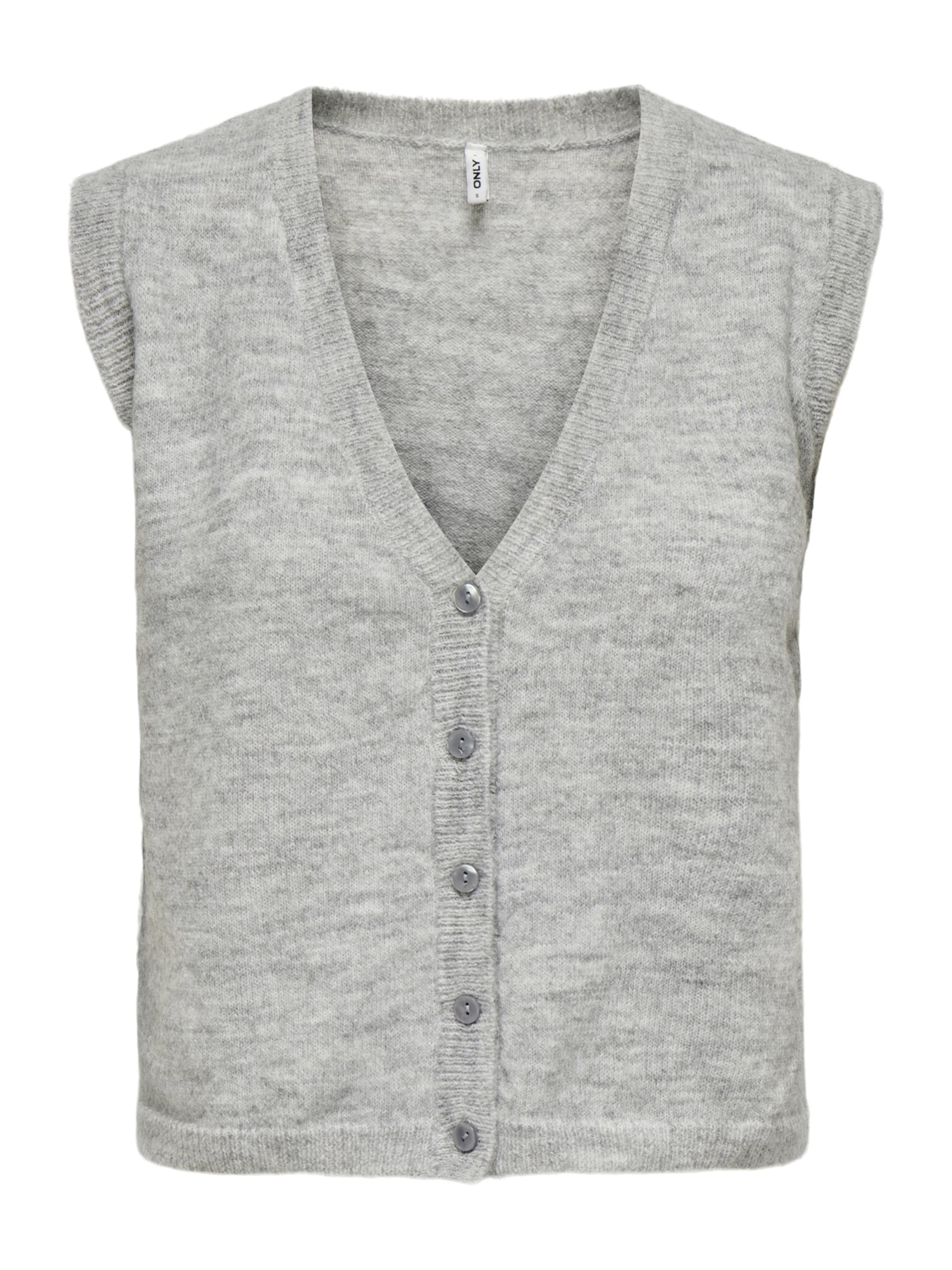 ONLY Kötött mellény 'ONLHELGA' - szürke: elől