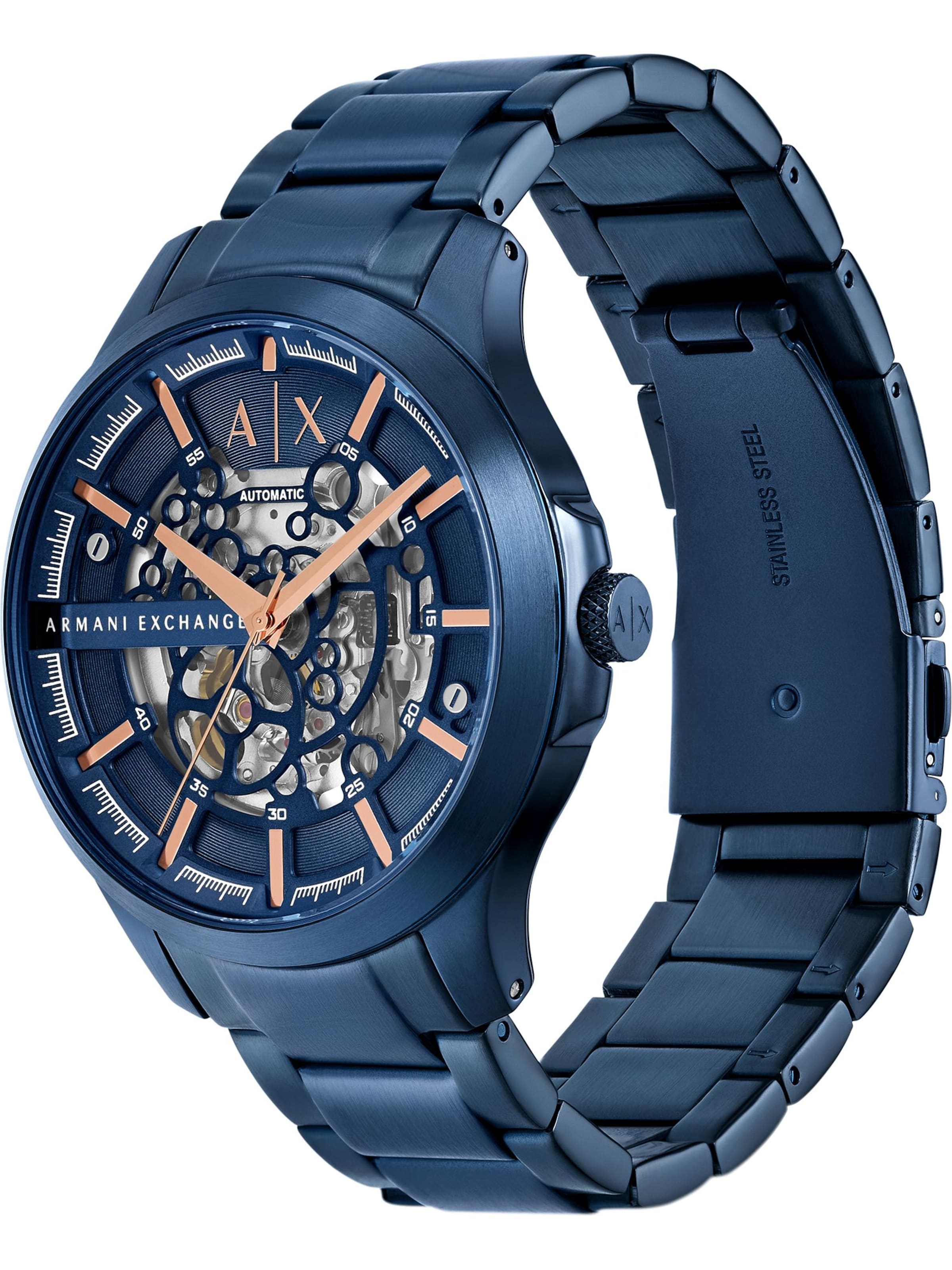 ARMANI EXCHANGE Аналогов часовник в синьо: отпред