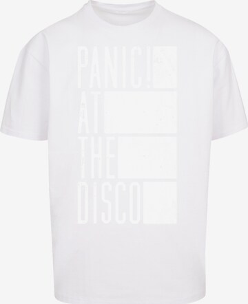 F4NT4STIC Shirt 'Panic At The Disco Block' in Wit: voorkant
