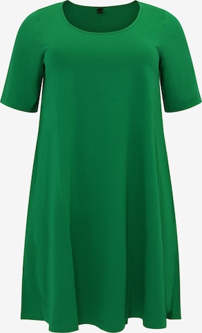 Yoek Dress in Green: front