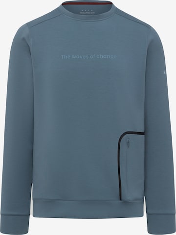 Born Living Yoga Athletic Sweatshirt 'Yangtse' in Blue: front