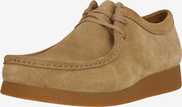 CLARKS Lace-Up Shoes 'Wallabee' in Beige: front
