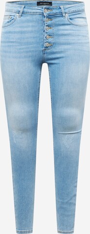 Skinny Jeans 'Willy' de la ONLY Carmakoma pe albastru: față