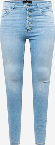 ONLY Carmakoma Skinny Jeans 'Willy' in Blauw: voorkant