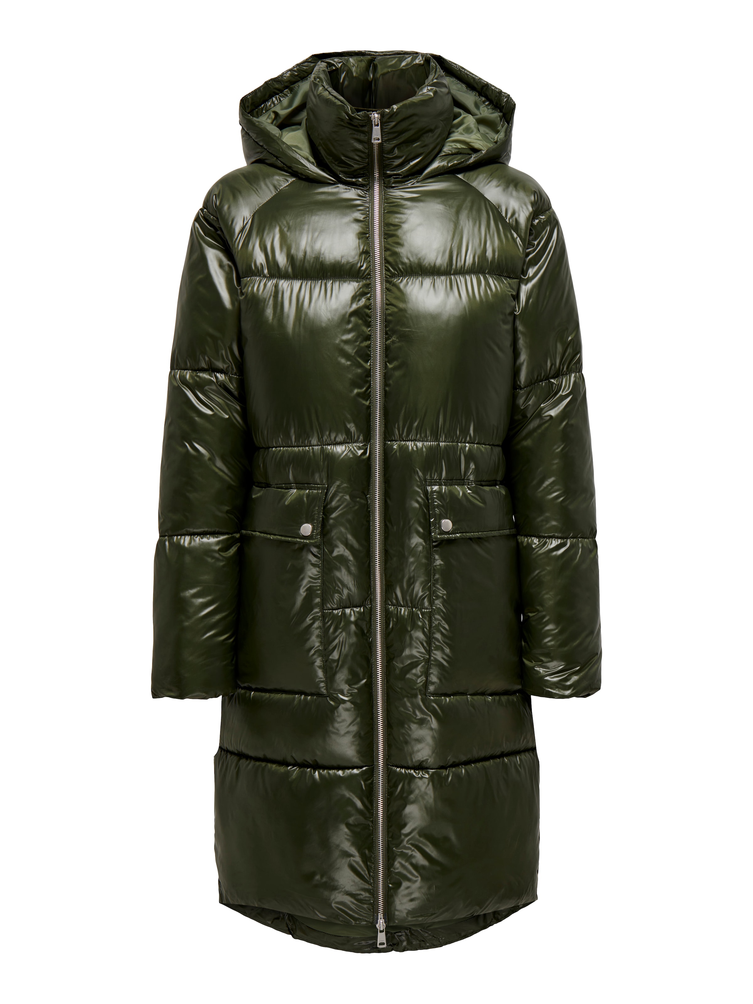 ONLY Talvemantel 'ONLSky', värv roheline: eest vaates