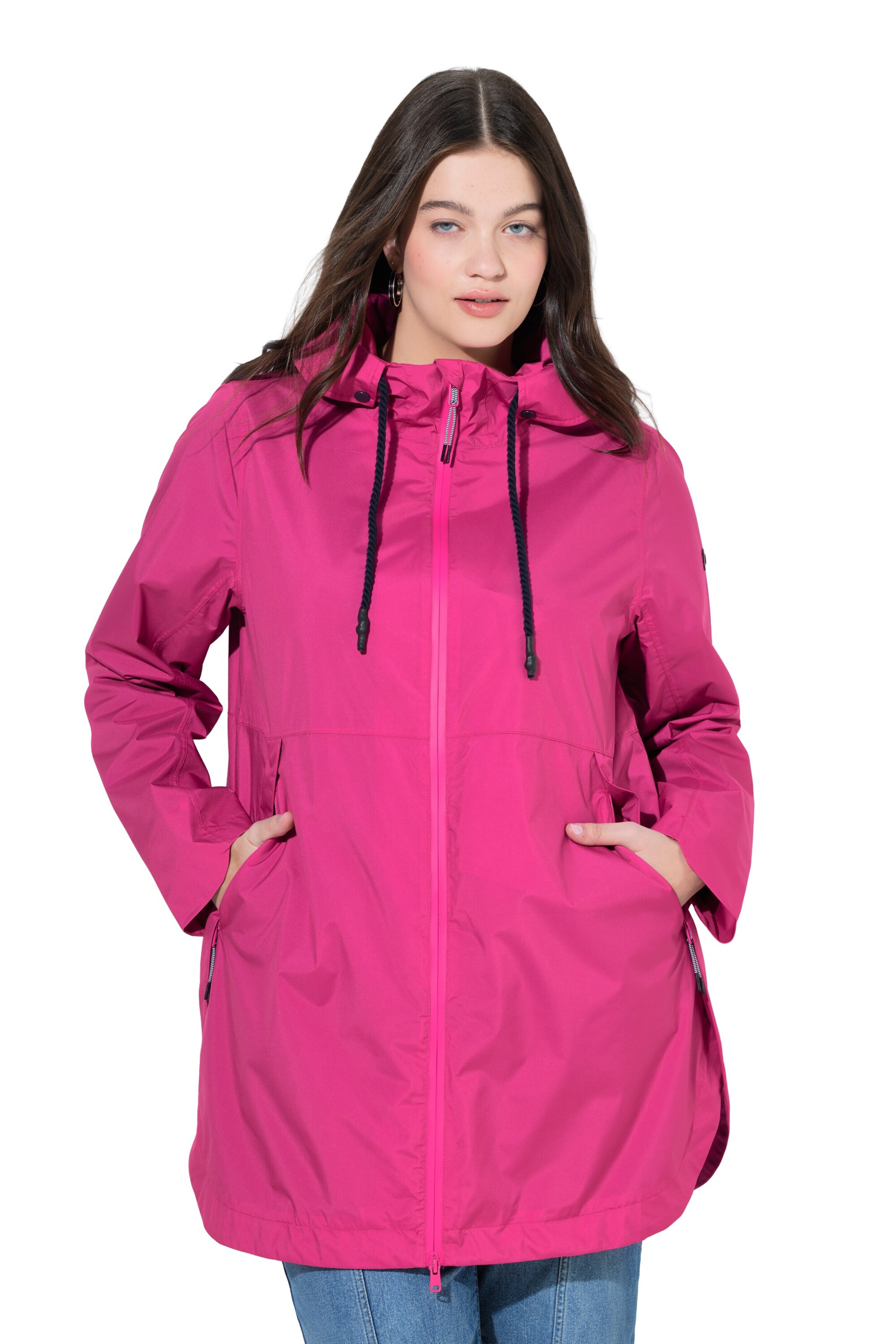 Ulla Popken Functionele jas in Roze: voorkant