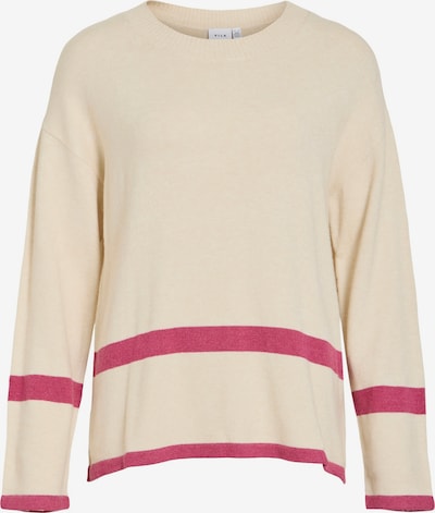 VILA Široki pulover 'VIRil' u magenta / bijela, Pregled proizvoda