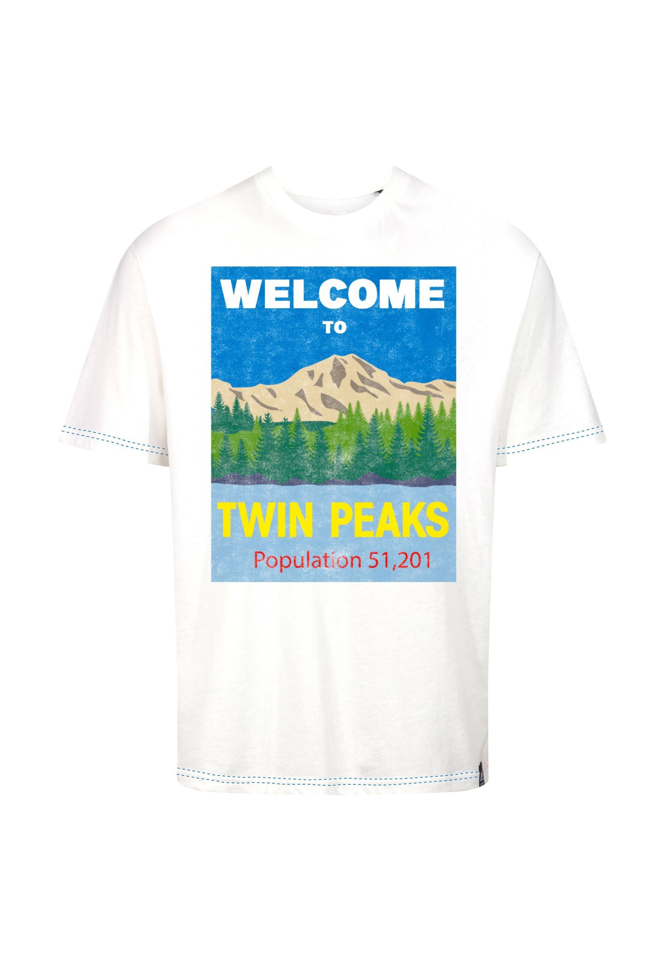 Recovered Shirt 'Twin Peaks Welcome To' in Beige: front