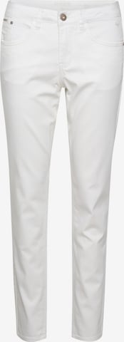 Coupe slim Jean 'Lotte' Cream en blanc : devant