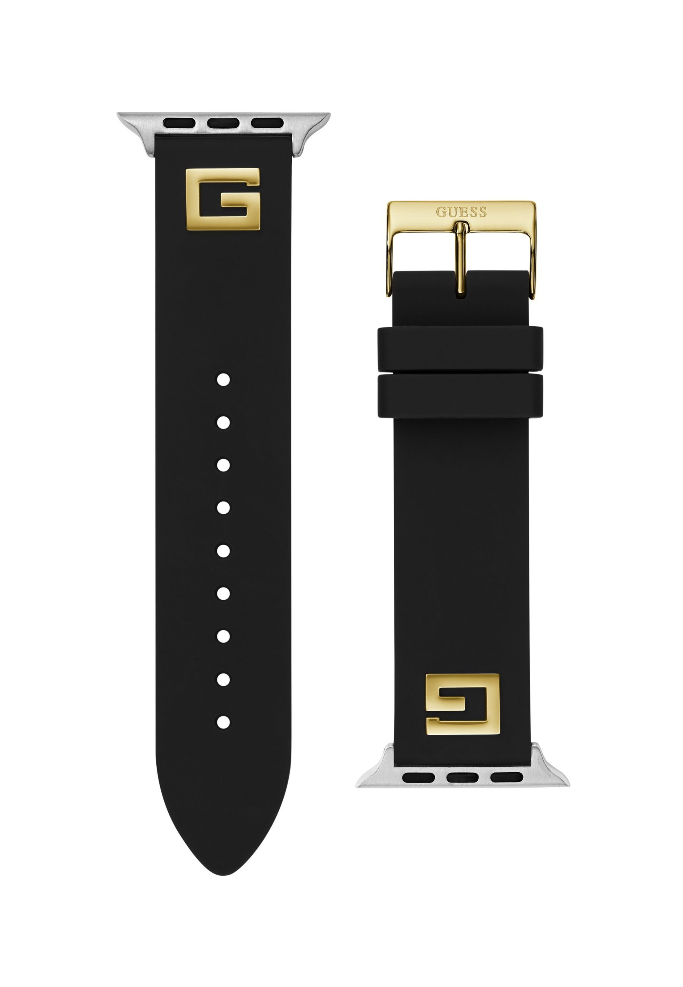 GUESS Bracelet 'APPLE BAND (42MM-44MM)' in Black: front
