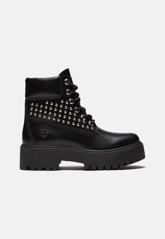 TIMBERLAND Gležnarji z vezalkami | črna barva
