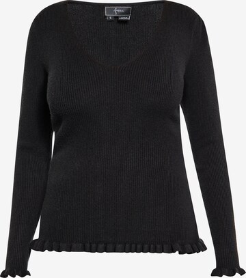 Pull-over faina en noir : devant