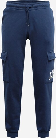 JACK & JONES Tapered Cargo Pants 'GORDON' in Blue: front