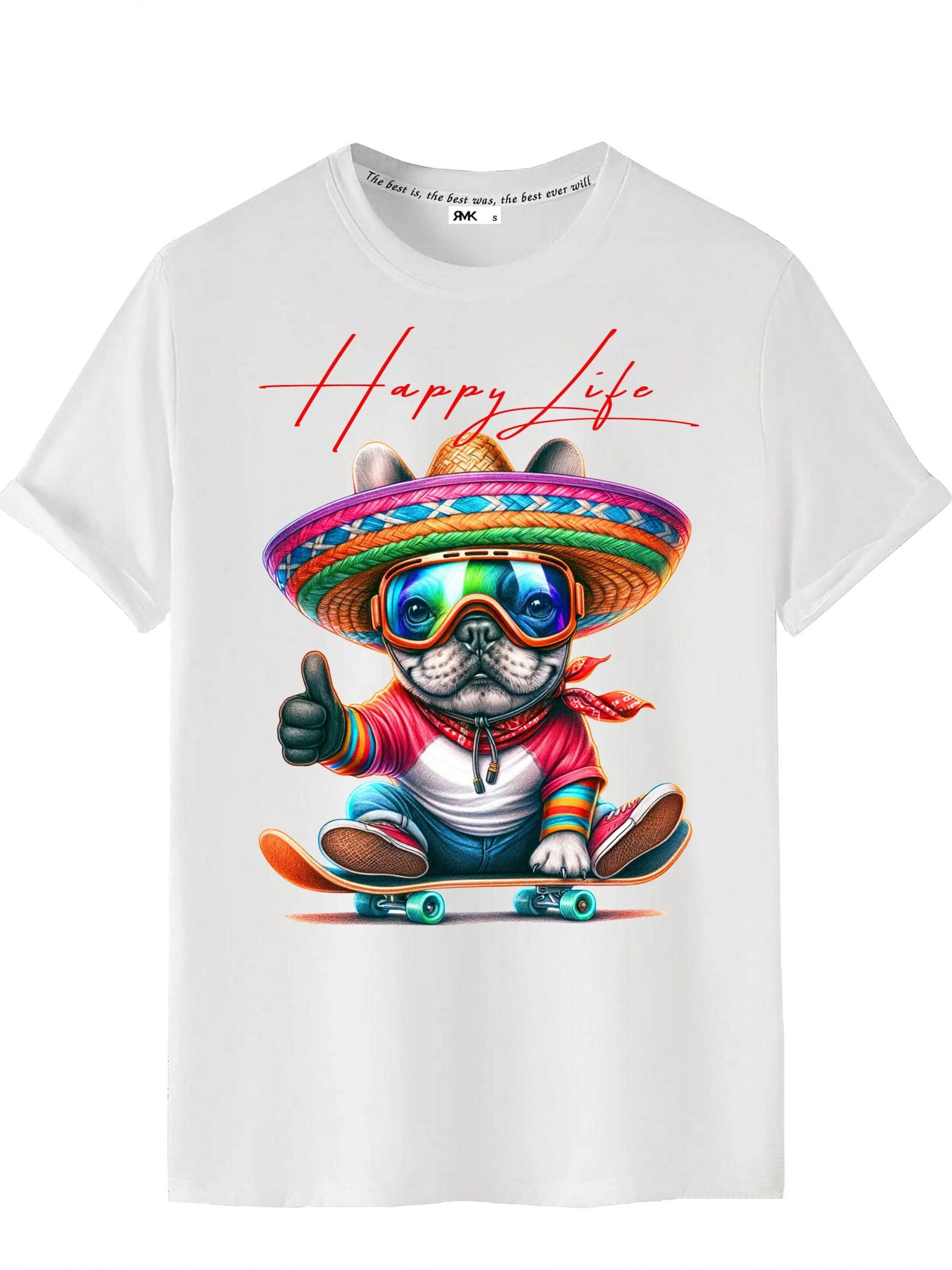 RMK Shirt 'Ausschnitt Skater'‌‌ in Weiß: Vorderseite