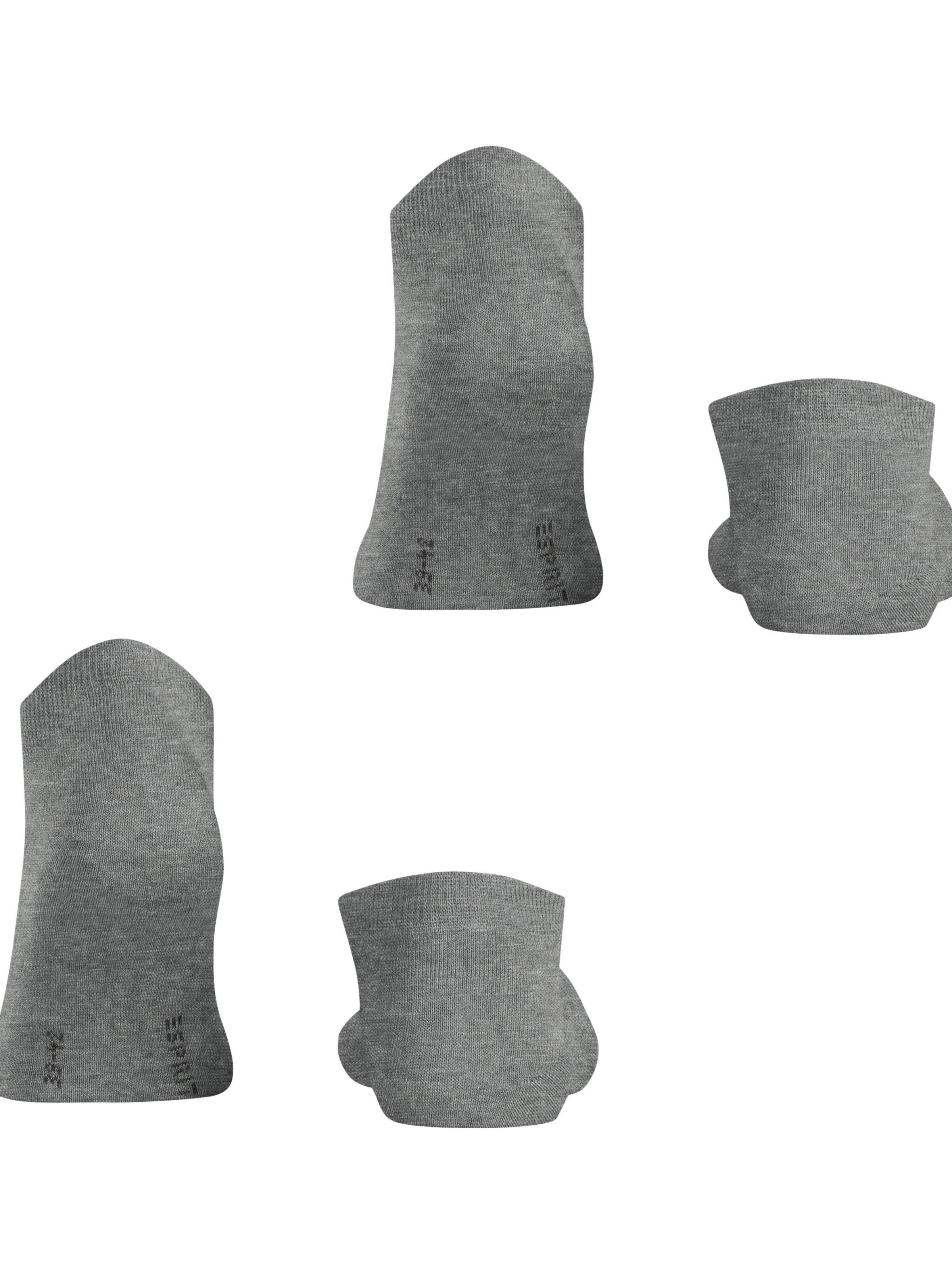 ESPRIT Füßlinge 'Basic Uni 2-Pack'‌‌‌ in Grau