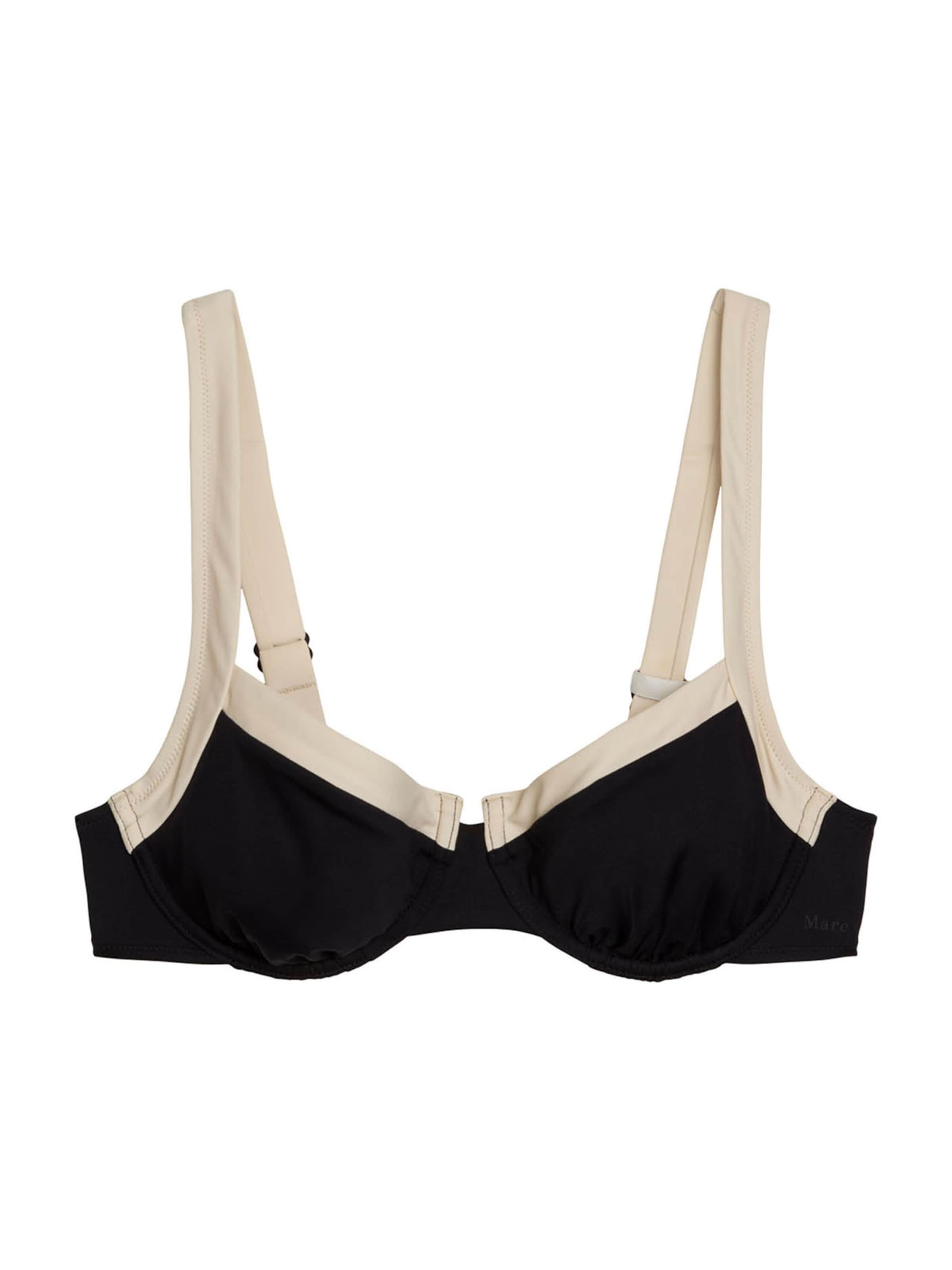 Marc O'Polo T-Shirt Bügel-Bikini-Top ' Contrast Binding ' in Beige: Vorderseite