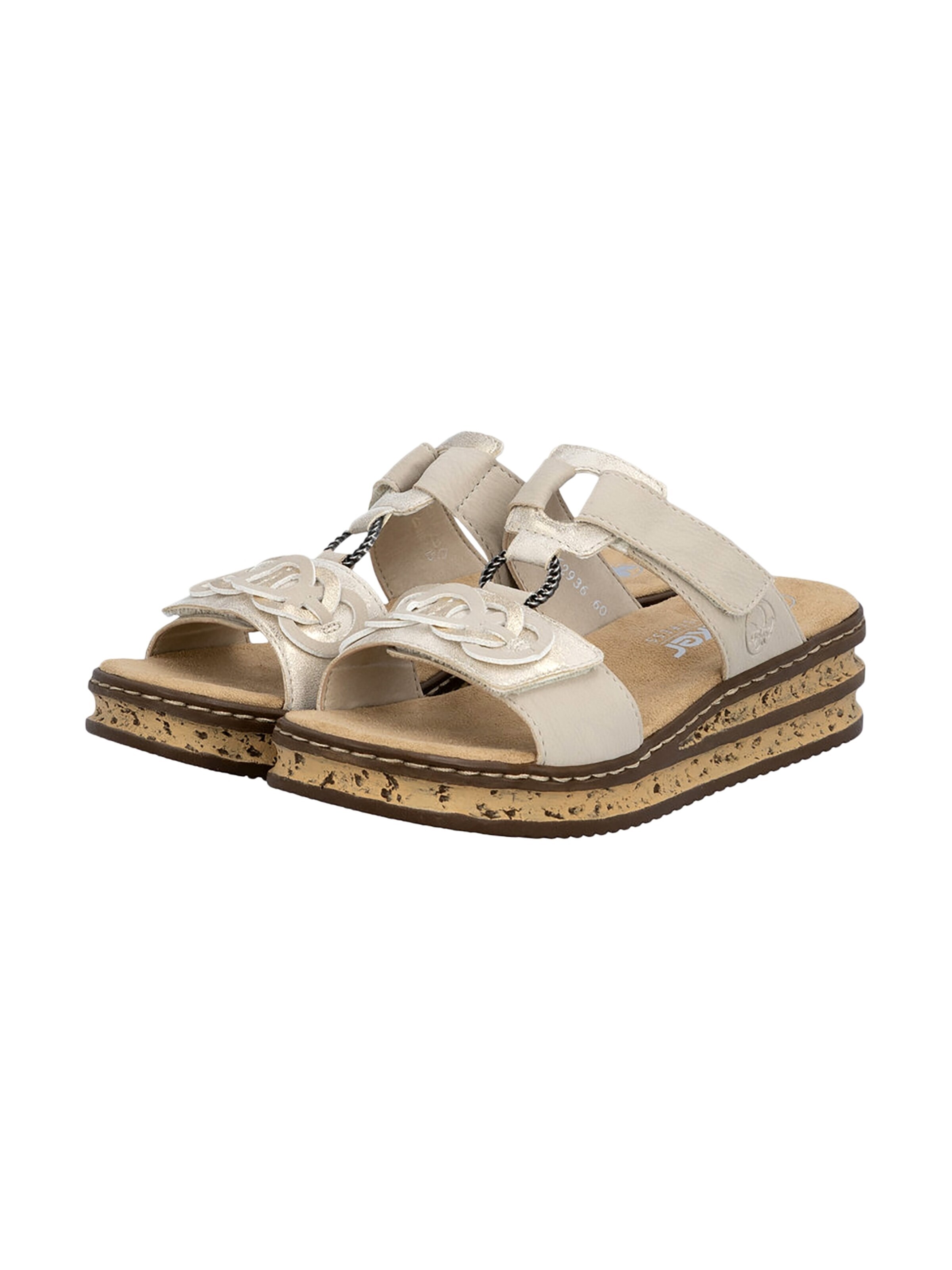 Mule 'Flache Sandalen zum Hineinschlüpfen' Rieker en beige