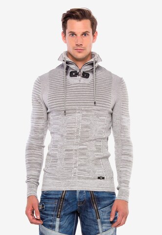 CIPO & BAXX Pullover in Grau: predná strana