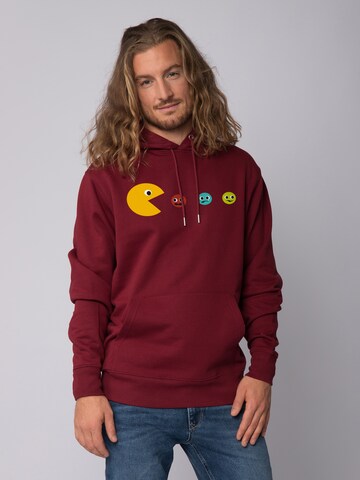 Sweat-shirt ' Pacmännchen ' Watapparel en rouge : devant