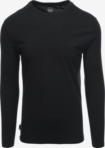 Ombre Shirt 'L138' in Zwart: voorkant
