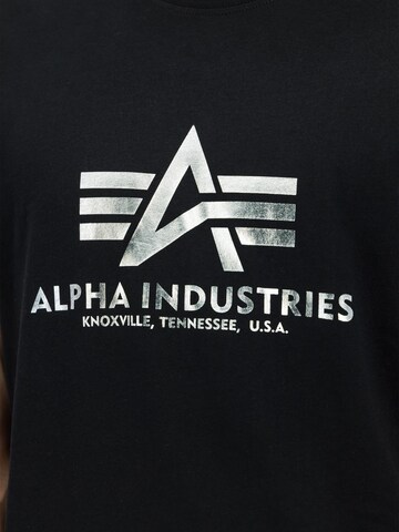 ALPHA INDUSTRIES Shirt 'Basic logo Foil'‌‌‌‌‌‌‌‌‌‌ in Schwarz