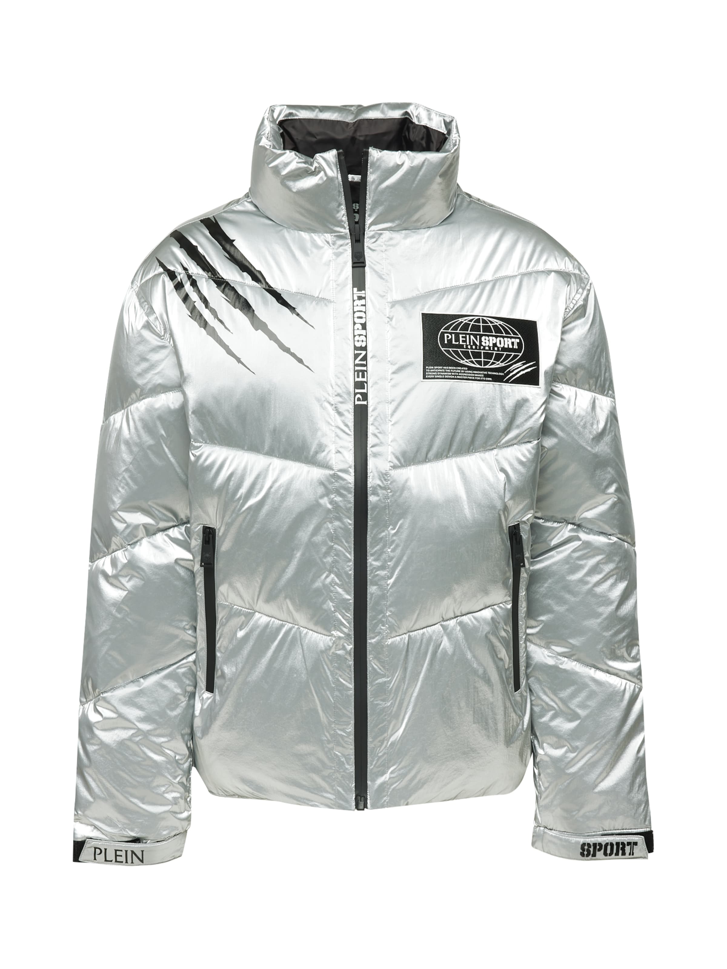 Plein Sport Winter jacket in Silver: front