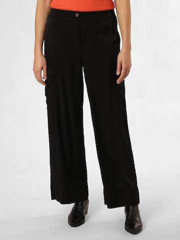 Marie Lund Wide leg Cargo Pants in Black: front