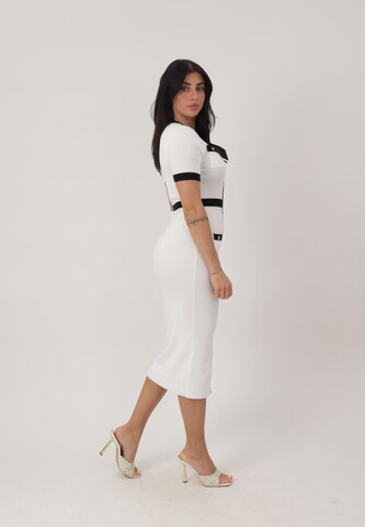 Robes en maille Elara en blanc