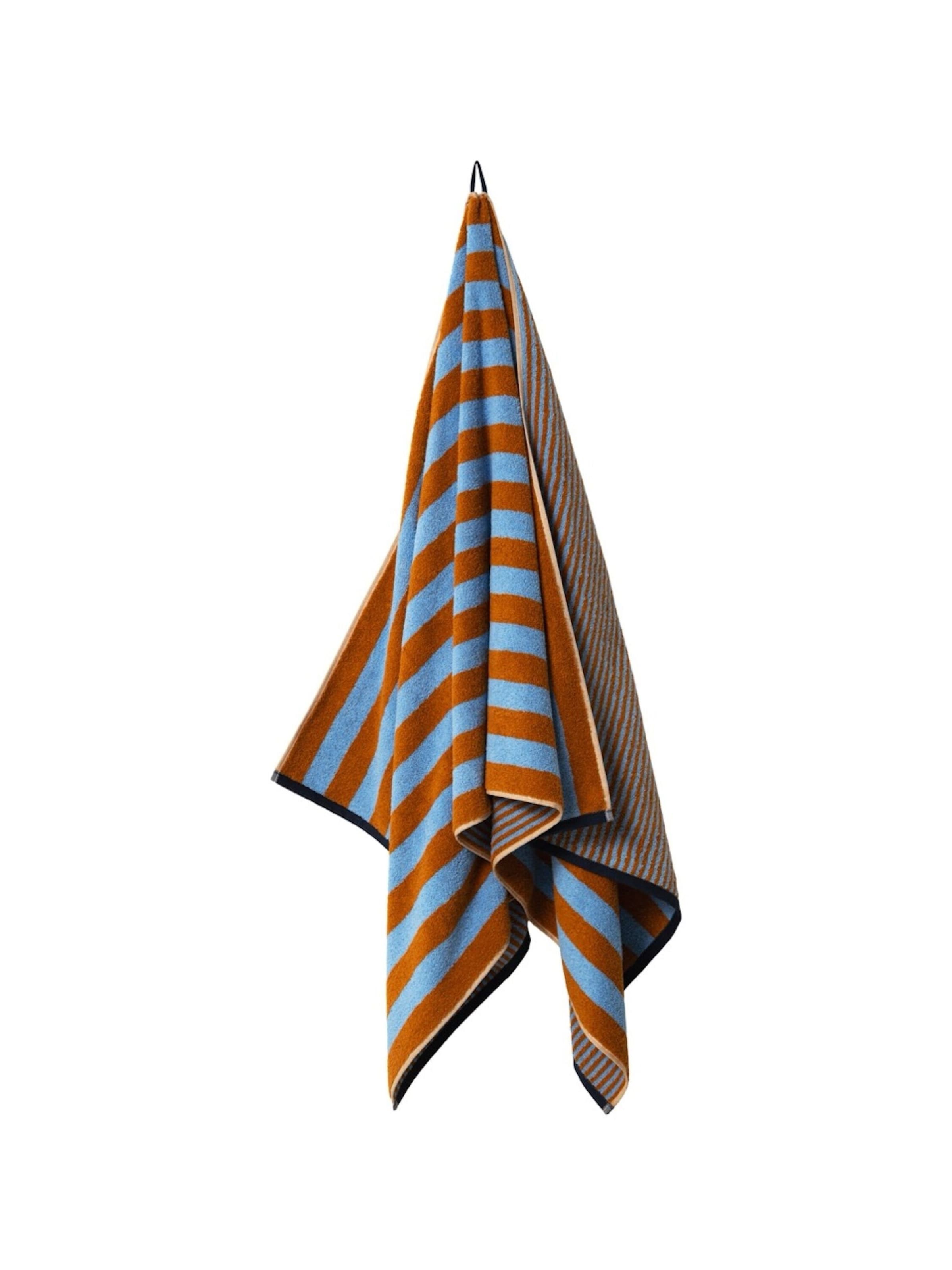 Herzbach home Towel 'Good Vibes' in Brown: front