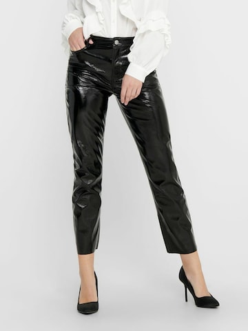 Coupe slim Pantalon 'Emily' ONLY en noir : devant