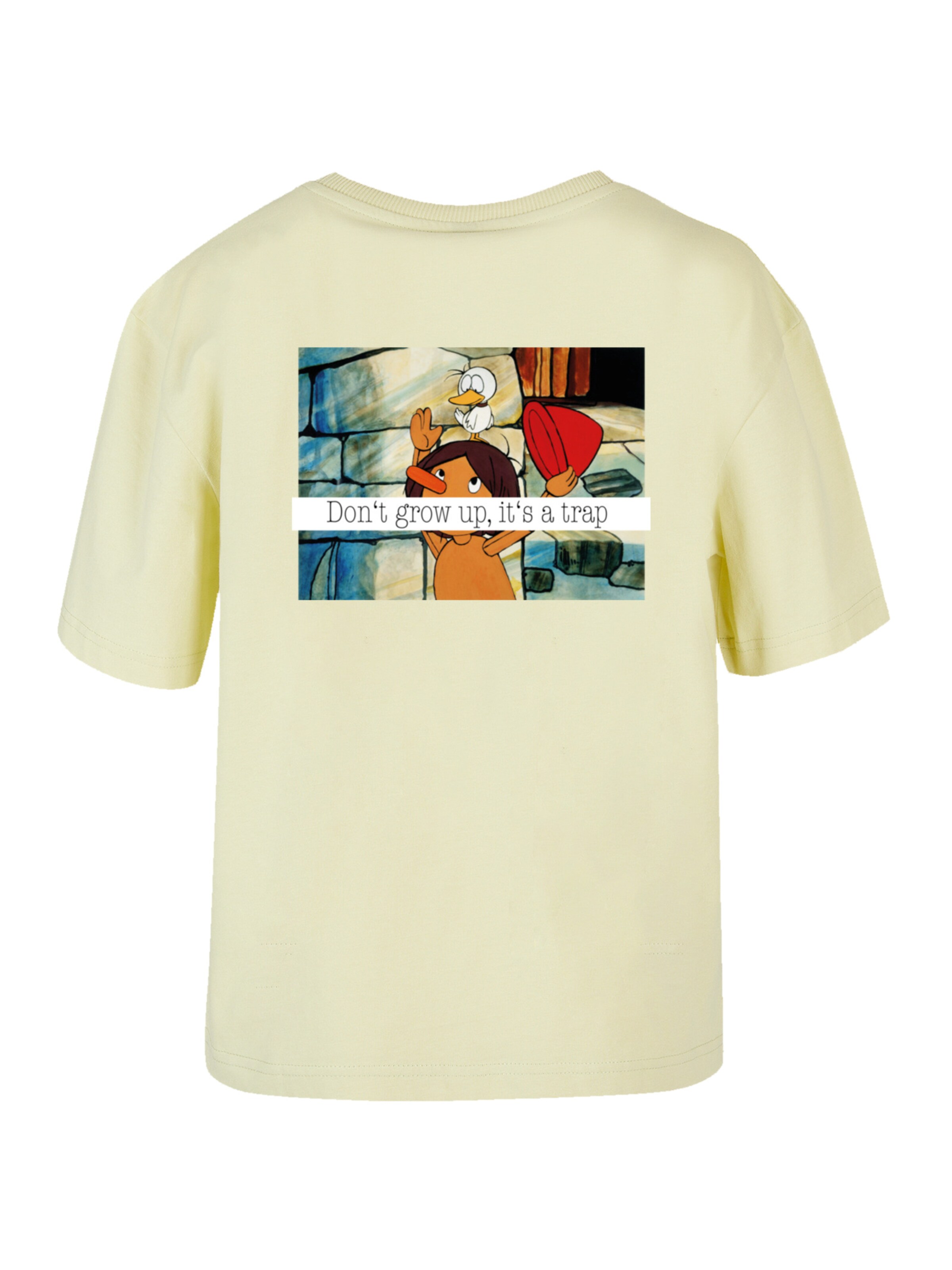 F4NT4STIC Shirt 'Heroes of Childhood Pinocchio' in Geel: voorkant