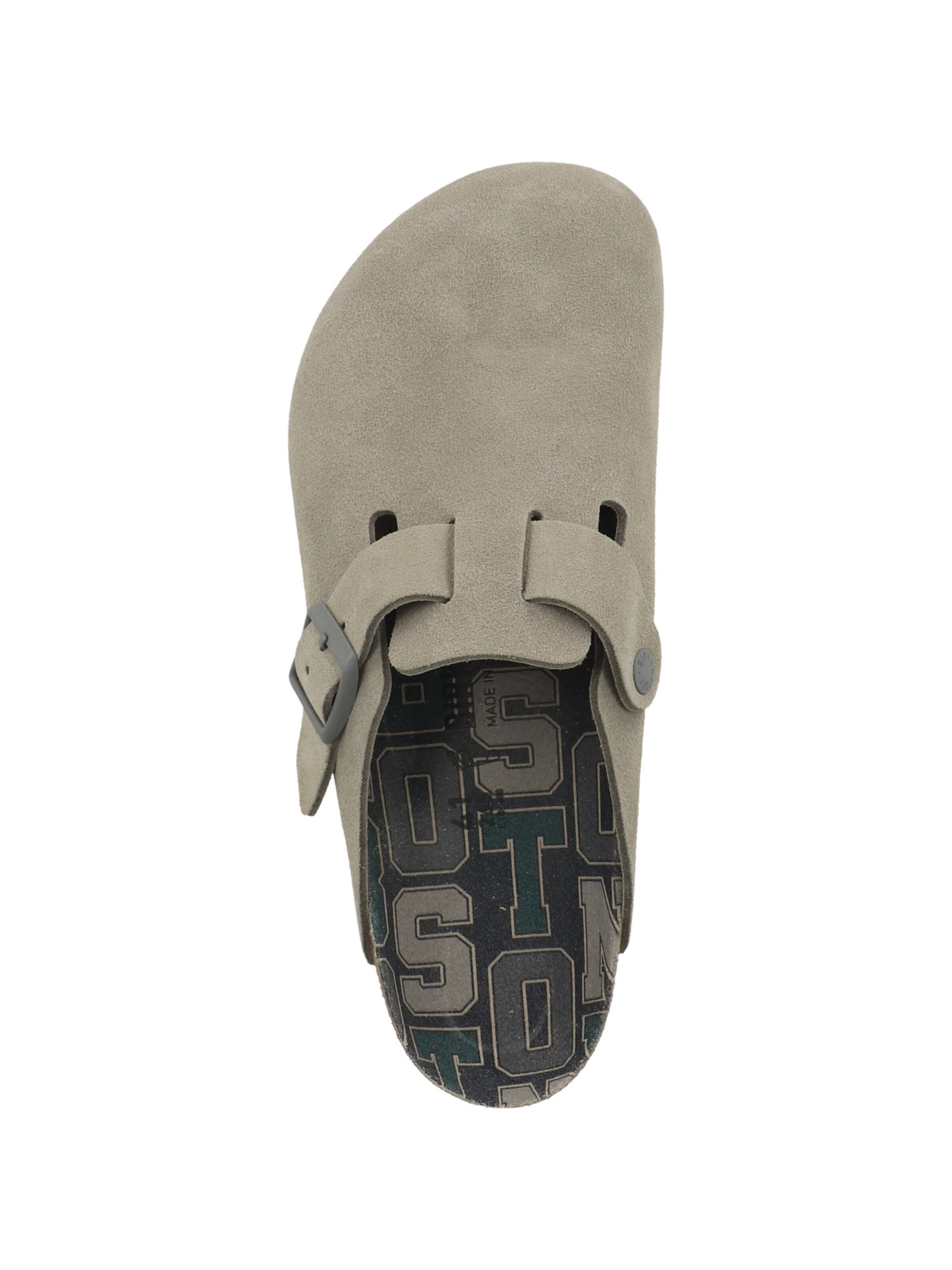 BIRKENSTOCK Clogs ' Boston Veloursleder normal ' in Grey