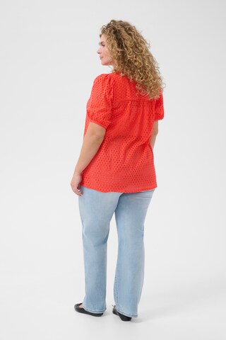 KAFFE CURVE Bluse 'KCRubia' i rød