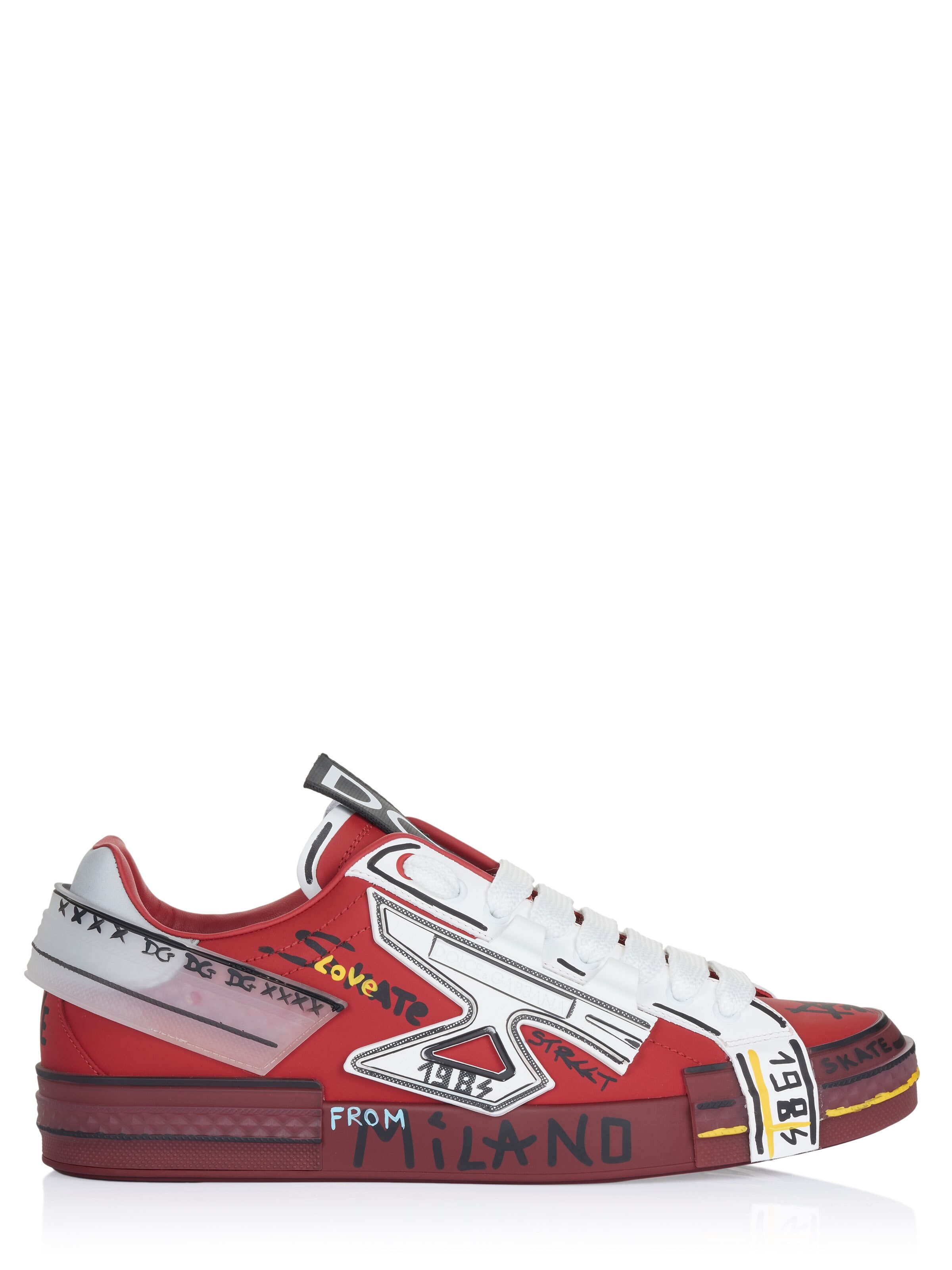 DOLCE & GABBANA Slip-on 'Dolce & Gabbana Schuhe' in Red: front