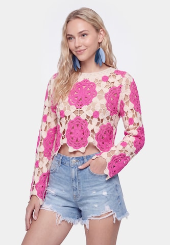 Pull-over IZIA en rose : devant