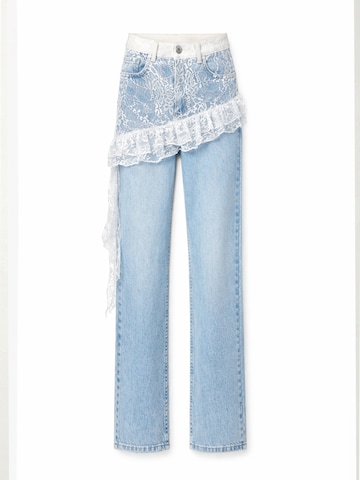 Regular Jean 'LACE STRAIGHT HIGH RISE JEANS' IT'S BASIC en bleu : devant