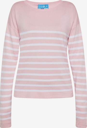 SANIKA Pullover in rosa / weiß, Produktansicht