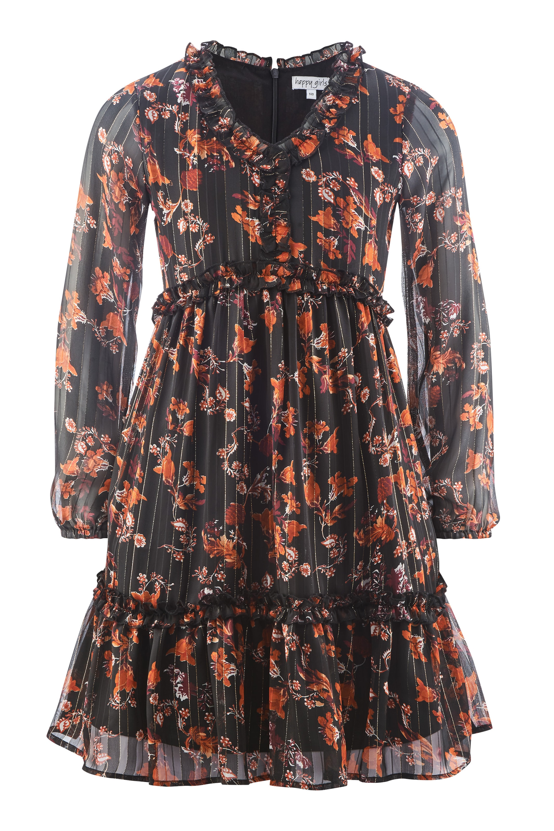 happy girls Klänning i svart: framsida