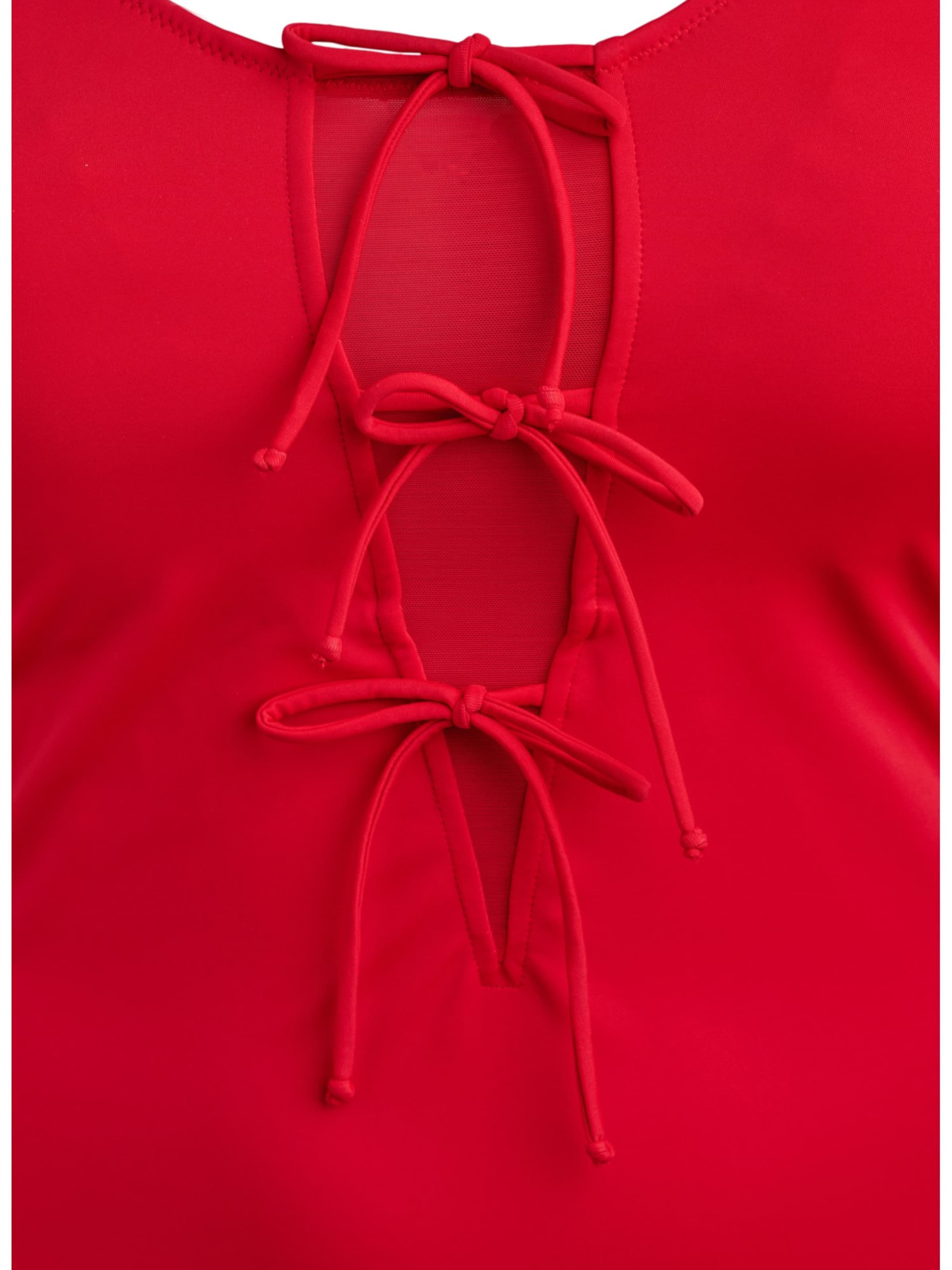 Zizzi Бюстие Бански костюм в червено