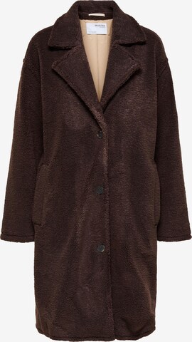 SELECTED FEMME Between-seasons coat 'Lana' in Brown: front