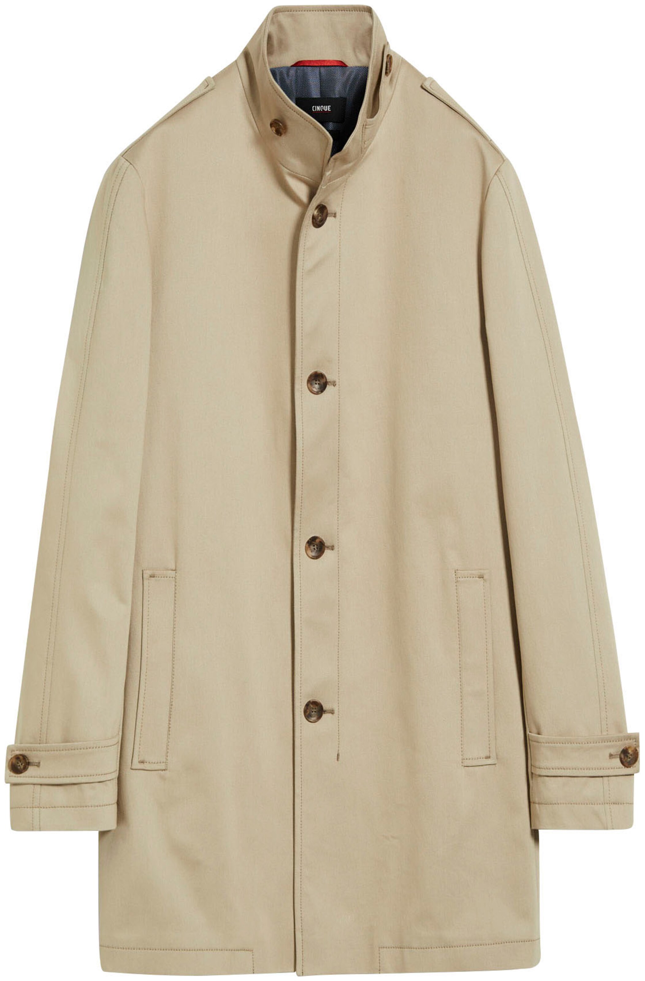 CINQUE Between-Seasons Coat in Beige: front