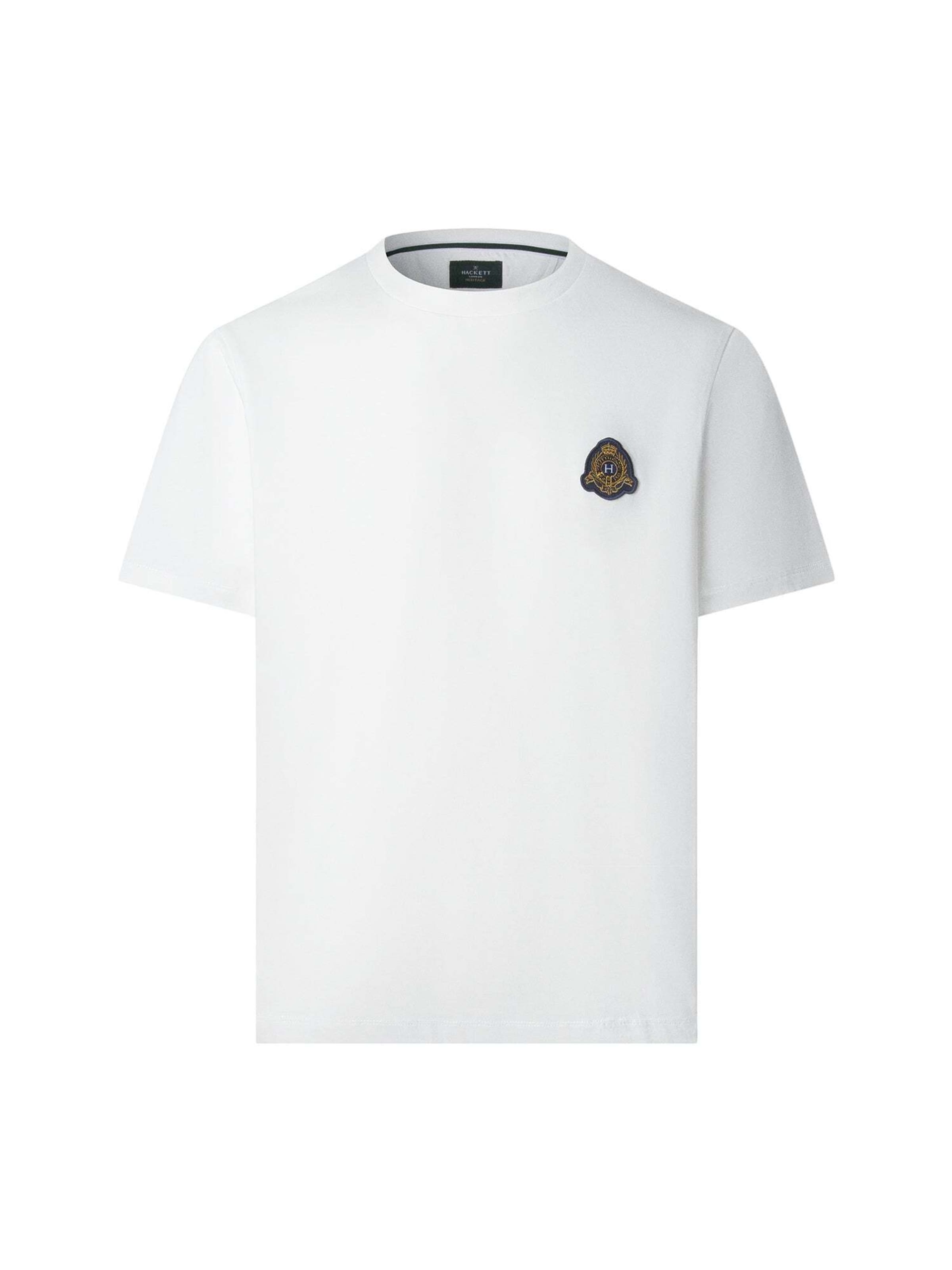 Hackett London Shirt 'Heritage' in de kleur Donkerblauw / Goudgeel / Offwhite, Productweergave