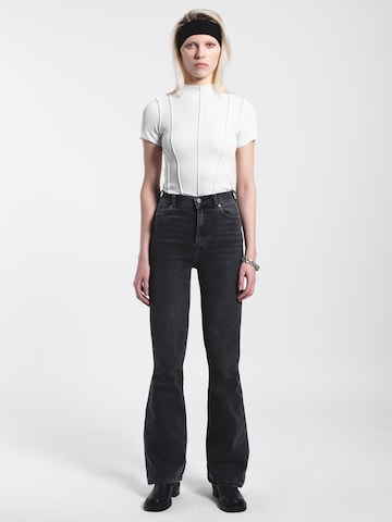 Dr. Denim Skinny Jeans 'Moxy High Flare' in Grey: front