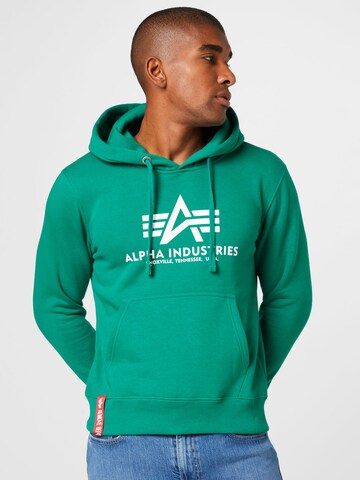 ALPHA INDUSTRIES Sweatshirt in Grün: predná strana