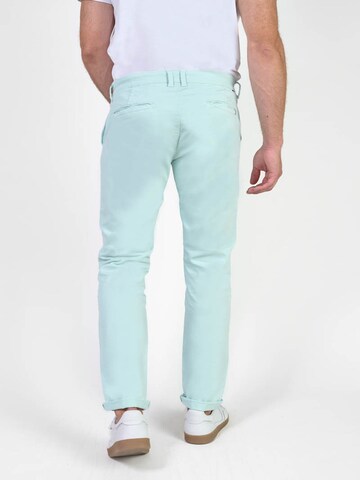 Coupe slim Pantalon chino 'Cesar' Le Temps Des Cerises en bleu