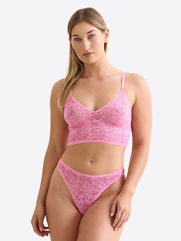 Erlich Textil Bustier BH in Roze: voorkant